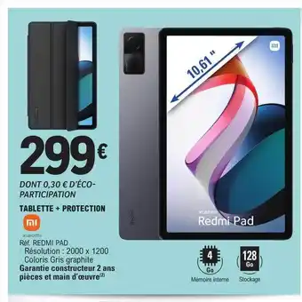 E.Leclerc Tablette + protection xiaomi offre