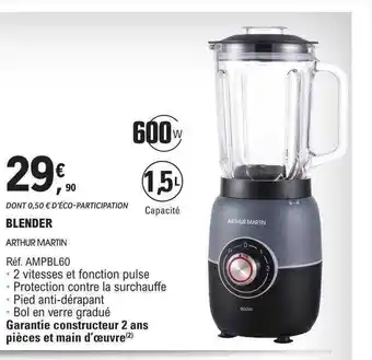 E.Leclerc Blender arthur martin offre