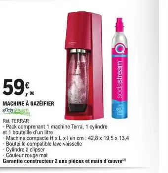 E.Leclerc Machine à gazéifier sodastream offre