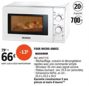 E.Leclerc Four micro-ondes severin offre