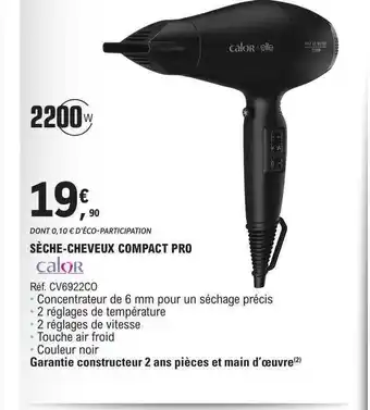 E.Leclerc Sèche-cheveux compact pro calor offre