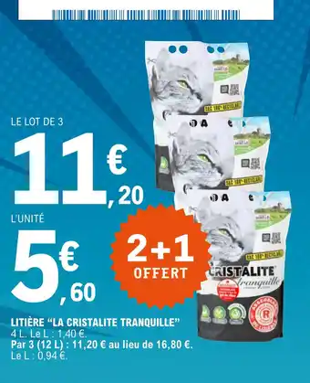 E.Leclerc Litière La Cristalite Tranquile offre