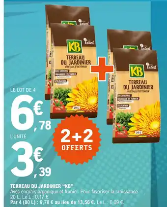 E.Leclerc Terreau Du Jardinier KB offre
