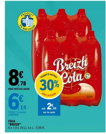 E.Leclerc Cola breizh offre