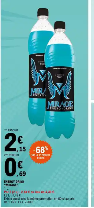 E.Leclerc Energy Drink Mirage offre