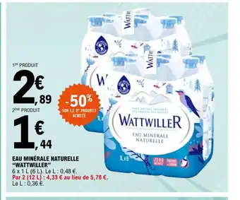 E.Leclerc Eau Minerale Naturelle Wattwiller offre