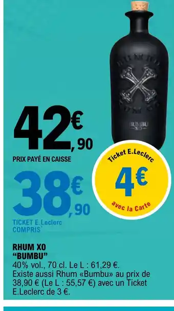 E.Leclerc Rhum X0 Bumbu offre