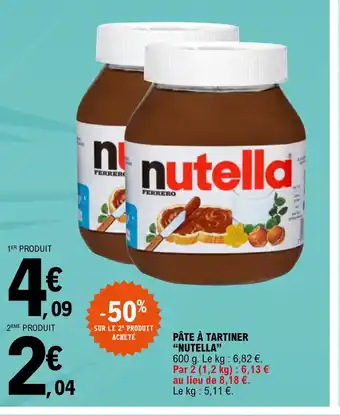 E.Leclerc Pâte à Tartiner Nutella offre