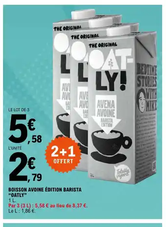 Boisson Avoine edition barista oatly