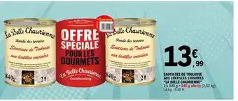 E.Leclerc Saucisses de toulouse Aux Lentilles cuisinees la belle chaurienne offre