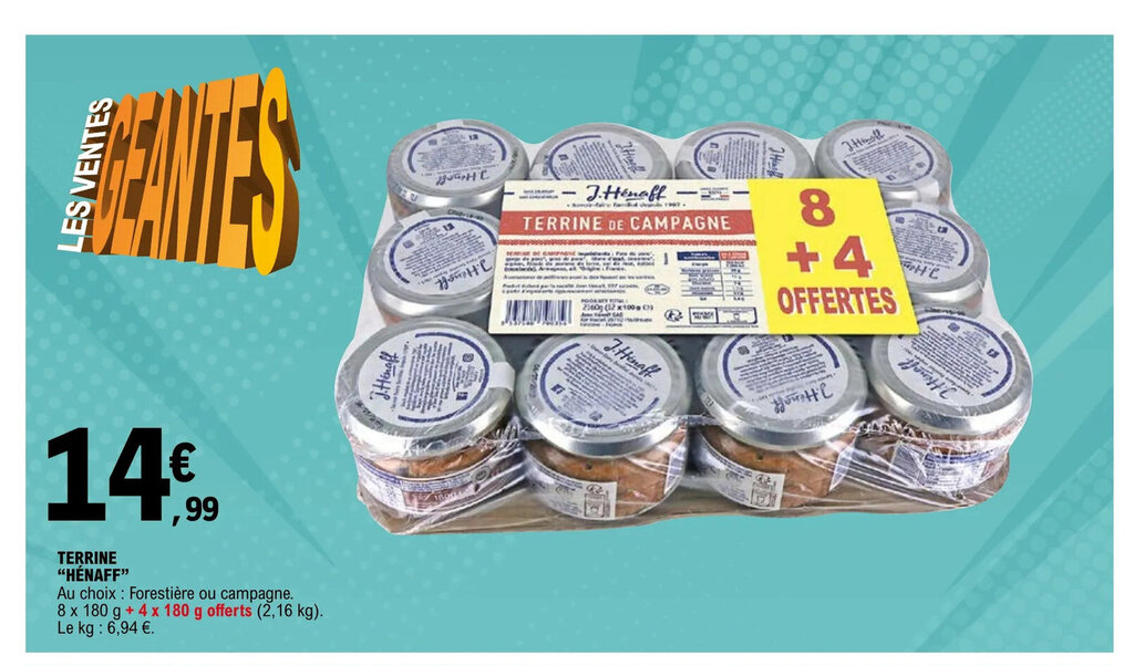 Promo Terrine henaff chez E.Leclerc