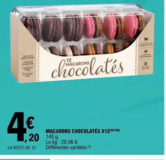 E.Leclerc Macarons chocolates x12 offre