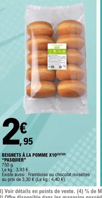 E.Leclerc Beignets a La Pomme x10 Pasquier offre