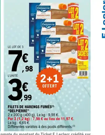 E.Leclerc Filets de harengs fumes delpierre offre