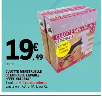 E.Leclerc Culotte Menstruelle detachable lavable Feel Natural offre