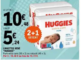 E.Leclerc Lingettes bebe huggies offre