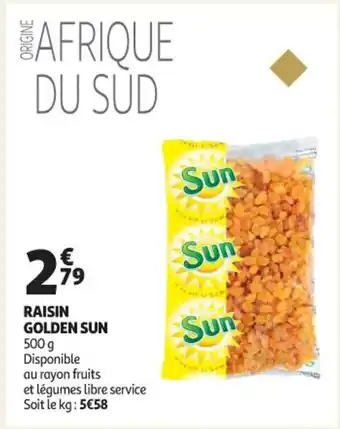 Auchan Raisin Golden Sun offre