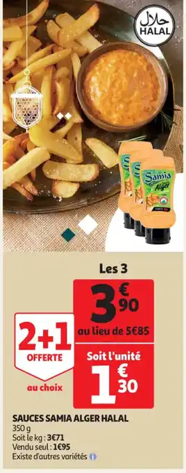Auchan Sauces Samia Alger Halal offre