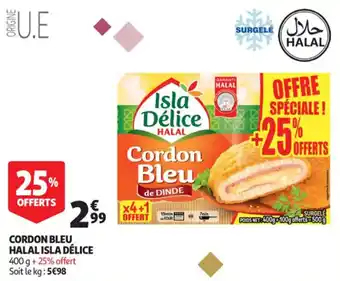 Auchan Cordon Bleu Halal Isla Délice offre