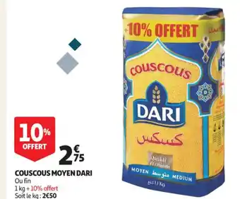 Auchan Couscous Moyen Dari offre