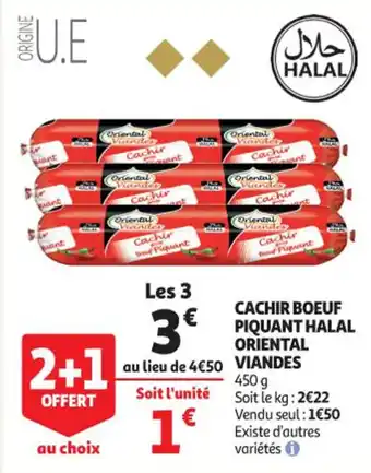 Auchan Cachir Boeuf Piquant Halal Oriental Viandes offre