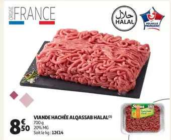 Auchan Viande Hachée Alqassab Halal offre