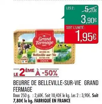 Match Beurrede belleville-sur-vie grand fermage offre