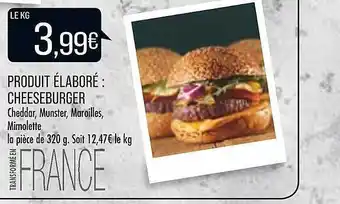 Match Produit élaboré : cheeseburger offre