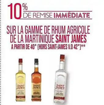 Match La gamme de rhum agricole de la martinique saint james offre