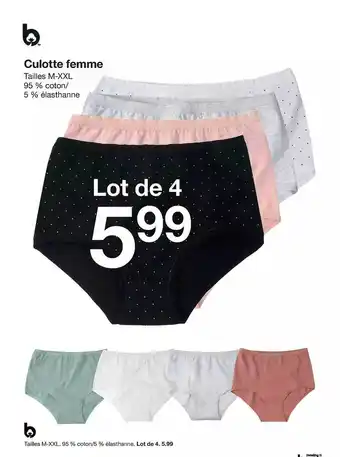 Zeeman Culotte femme offre