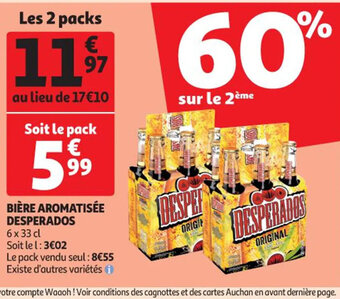Auchan Biére Aromatisée Desperados offre