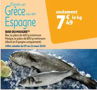 Auchan Bar Ou Maigre offre