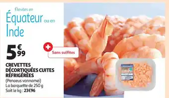 Auchan Crevettes Décortiquées Cuites Réfrigérées offre