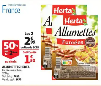 Auchan Allumettes Herta offre