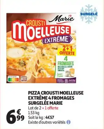 Pizza Crousti Moelleuse Extreme 4 Fromage Surgelee Marie