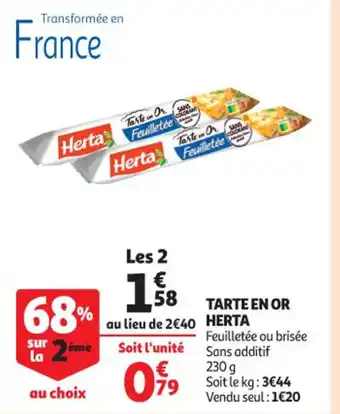 Auchan Tarte En Or Herta offre