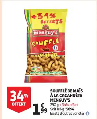 Auchan Soufflé De Mais A La Cacahuéte Menguy's offre