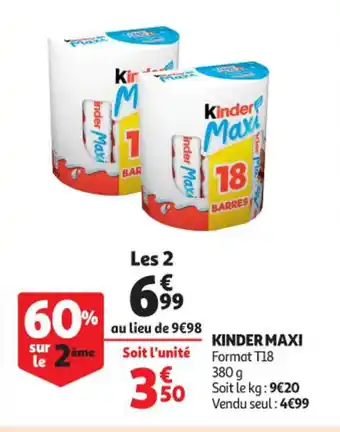Auchan Kinder Maxi offre