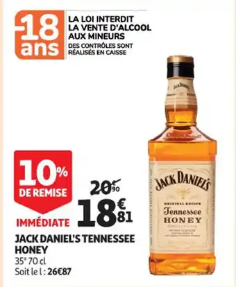 Auchan Jack Daniel's Tennessee Honey offre