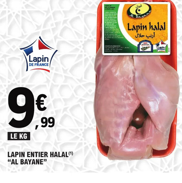 Promo Lapin entier halal al bayane chez E.Leclerc