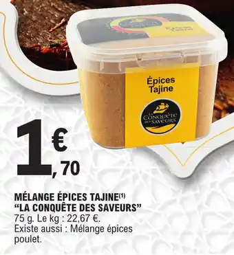 E.Leclerc Mélange épices tajine la conquete des saveurs offre
