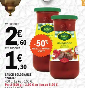 E.Leclerc Sauce bolognaise zakia offre