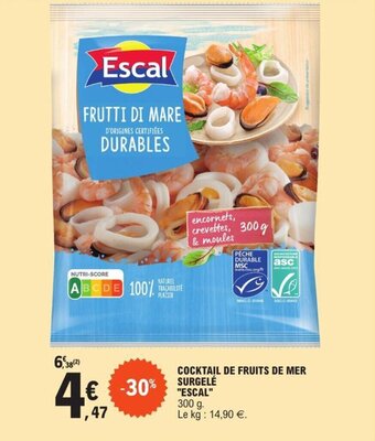 E.Leclerc Cocktail de fruits de mer surgelé "ESCAL" offre