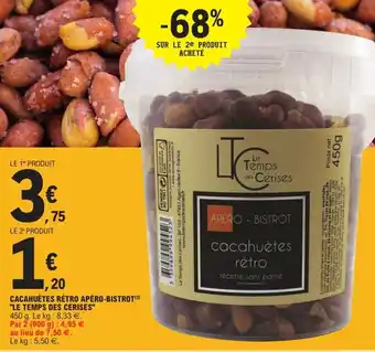 E.Leclerc Cacahuètes rétro apéro-bistrot "LE TEMPS DES CERISES" offre