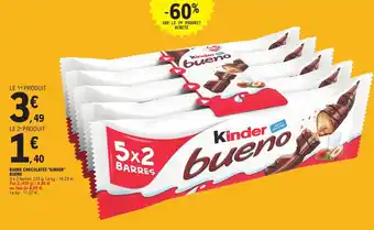 E.Leclerc Barre chocolatée "KINDER" bueno offre