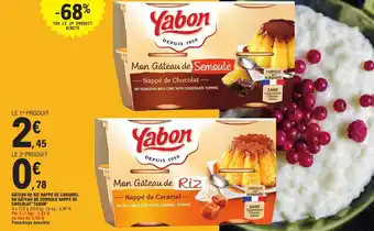 E.Leclerc Gâteau de riz nappé de caramel ou gâteau de semoule nappe de chocolat "YABON" offre