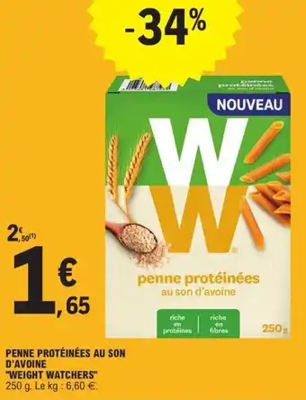 Penne proteinées au son d'avoine "WEIGHT WATCHERS"