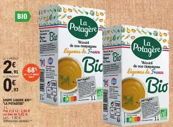E.Leclerc Soupe liquide bio "LA POTAGÈRE" offre