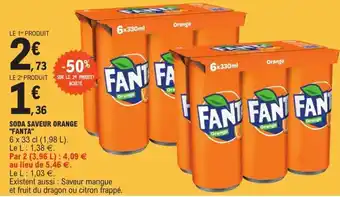E.Leclerc Soda saveur orange "FANTA" offre