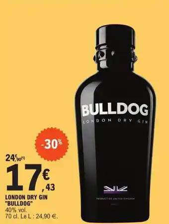 E.Leclerc London dry gin "BULLDOG" offre